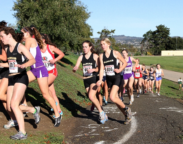 NCS XC D3 Girls-026.JPG - 2009 North Coast Section Cross Country Championships, Hayward High School, Hayward, California